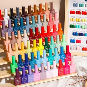 Kit de vernis gel UV LED végétalien 60 couleurs 15ml, logo personnalisé, marque privée, non toxique, longue tenue, fournitures pour salon de manucure français - Product Image 1