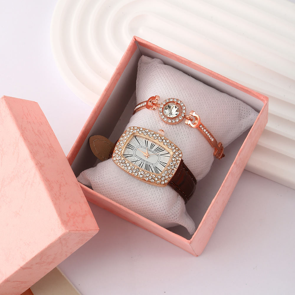 Boîte à bracelet de montre marron
