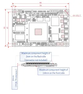 Nieuwe 84Mm * 55Mm Dual-Core 2k2000 Processor Com-Express Mini Embedded Moederbord 4Gb Ddr4 Sata Harde Schijf Hdmi Usb Desktop