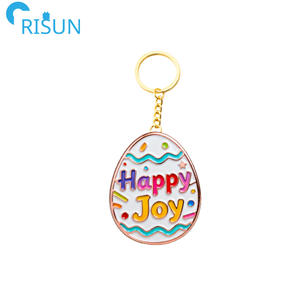 سلسلة مفاتيح من المينا لمفاتيح البيض والقط والأرانب من المصنع ، شعار مخصص ، ألعاب نارية ، سلاسل مفاتيح على شكل تنين عيد الفصح السعيد ، سلاسل مفاتيح على شكل بيضة - Product Image 5