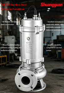 Pompa per Acque Reflue Internazionale Trifase 4'' DN WQ-QG 304 SS con Protezione da Sovraccarico Termico e Trituratore per Funzionamento Continuo 24/7 - Product Image 5