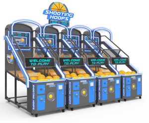 Giochi <span class=keywords><strong>di</strong></span> pallacanestro della macchina del gioco della galleria <span class=keywords><strong>di</strong></span> pallacanestro <span class=keywords><strong>di</strong></span> 3 persone <span class=keywords><strong>di</strong></span> pallacanestro della via a gettoni <span class=keywords><strong>di</strong></span> alta qualità - Product Image 1