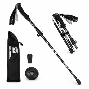 Bâton de randonnée pliable en 3 sections en aluminium léger, avec sac de transport, livraison directe UE, réglable 110-125 cm, en stock en Pologne - Product Image 1