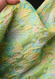 قماش جاكار بنقش زهري مصبوغ خيطي جديد من البوليستر الخالص موضة نسائية - Product Image 3