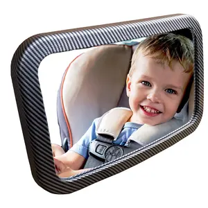 Miroir de siège arrière de voiture pour bébé, grand, large, incassable, réglable, pour enfants