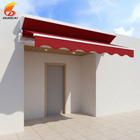 Auvent Spécial Terrasse Durable, Imperméable, Coupe-Vent, Télécommandé, Rétractable, en Aluminium, Protection Solaire pour Extérieur, Projection 6m