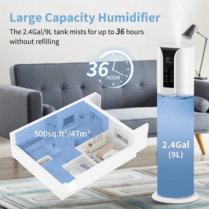 Humidificador Ultrasónico de Vapor Frío de 9L para Uso en el Hogar y Hoteles, con Funciones Inteligentes, Funcionamiento Silencioso, Luz Nocturna y Aromaterapia - Product Image 4