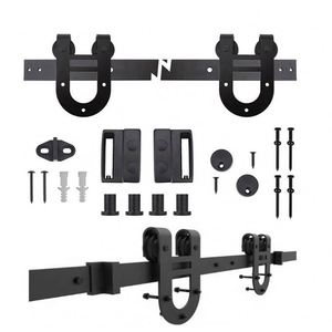 WEKIS Herrajes Modernos en Forma de U para Puertas Correderas de Granero, Accesorios de Rodillos Mágicos para Europa y América, Fácil Instalación con Tornillos - Product Image 1