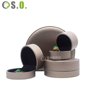 High-end Leather Jewellery <b>Box</b> Packaging <b>Round</b> Jewelry <b>Box</b> With Custom Logo - Product Image 6