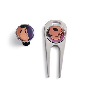 Marcador de bola de golf de metal dorado para sublimación, herramienta de reparación de divots de golf, clip para gorra de golf con marcador de bola - Product Image 1