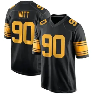 Venta al por mayor cosido de fútbol americano juego negro Jersey de los hombres de EE. UU. Uniforme del equipo de fútbol 22 Najee Harris 90 T.J. Vatios