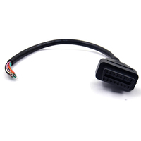 Conector Macho OBD2 de 16 Pines para Adaptador de Extensión ELM327, Cable OBD, OBDII, EOBD, ODB2, Adaptador OBDII de 16 Pines, Cable Hembra
