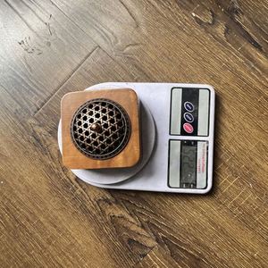 Aromatherapy Holder Square Wooden Incense Burner with Retro <b>Metal</b> <b>Grid</b> Lid - Product Image 6