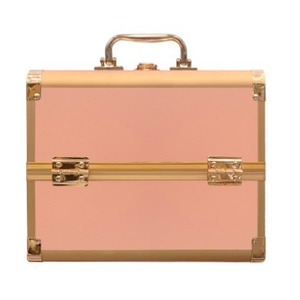 Nouvelle Trousse de Maquillage en Alliage d'Aluminium Or Rose avec Miroir, Organisateur Multi-niveaux, Grande Valise Cosmétique <span class=keywords><strong>pour</strong></span> Ongles et Extensions de Cils - Product Image 5