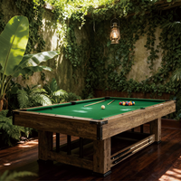 Table de billard de luxe moderne 3 en 1 en bois, multi-jeux, snooker, coussins en marbre, boules de billard