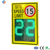 Panneau de signalisation de vitesse LED SLOWDOWN pour la sécurité des zones de construction, signalisation de limite de vitesse sans fil à énergie solaire