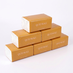 Papel absorbente de pulpa de madera virgen para uso facial, de 2 capas, superficie plana, para uso doméstico y comercial en baños. - Product Image 4