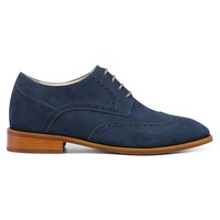 Chaussures Derby Formelles pour Hommes, Vente en Gros Usine, Rehaussantes 7cm, en Cuir Véritable Respirant, pour Mariage