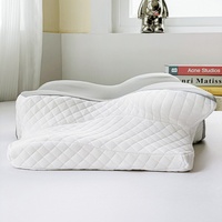 Oreiller cervical ergonomique en mousse à mémoire de forme, contour papillon, à récupération lente, soutien orthopédique du cou, respirant, matelassé, moderne