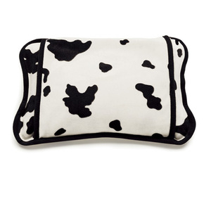 Muccaldo Hot Water <b>Bottle</b> Hand Warmer Cow Print Design 12x8 Inches Soft Fleece Cover - Product Image 1