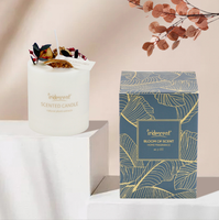Boîte à bougies en carton mat 12 oz, écologique, recyclable, avec poignée, personnalisable avec logo, pour vente en gros et marque privée