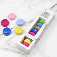 Boîte de conditionnement de luxe en papier kraft rectangulaire doré personnalisée, matériaux recyclés, pour biscuits, macarons, avec tiroir, échantillon gratuit