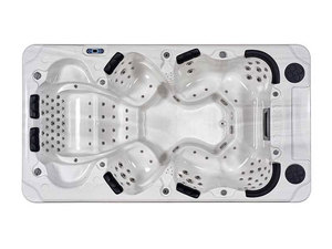 Vendita calda all'aperto 8 persone autopulente vasca idromassaggio in acrilico per piscina spa per il tempo libero di lusso Dual Area Endless Swim spa - Product Image 5