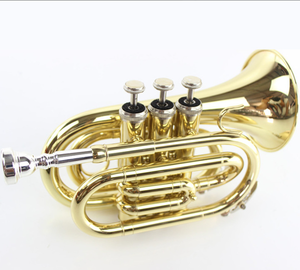 Bugle Handheld Bb-clef Pocket Horn Mini Three-Key Modelo de Venta caliente <span class=keywords><strong>Instrumento</strong></span> de viento de latón - Product Image 1