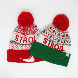 Wholesale Acrylic Knitted Santa Christmas Beanie with Custom Embroidery Logo for Festive Winter Holiday Parties - Product Image 2