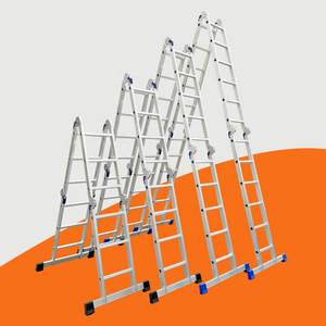 En131 Professional 370Cm <span class=keywords><strong>Escalera</strong></span> de aluminio multiusos 4X3 escalones 150Kgs <span class=keywords><strong>Escalera</strong></span> plegable - Product Image 2