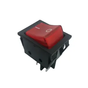 KCD4 ON OFF DPST Interruptor Rocker 4Pin 20Amp 125V 16Amp 250V Interruptor Rocker Vermelho Com 12V LED T85 5E4