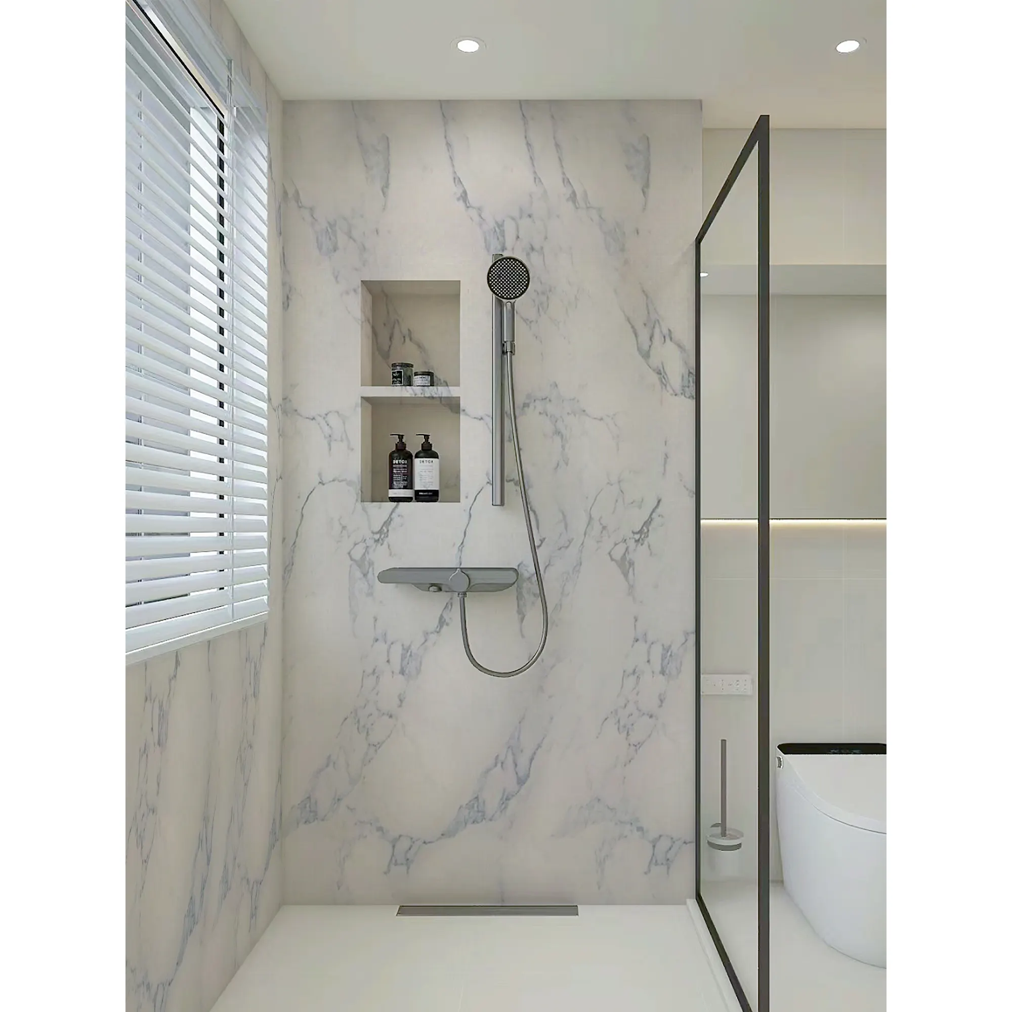 MC gran valor Oferta minimalista moderno China venta al por mayor paneles de revestimiento de paredes interiores bañera paredes envolventes