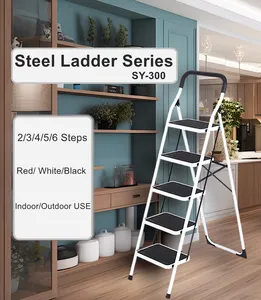 Library Ladder High Quality Household Steel Foldable Ladder Step Ladder