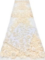 Dernière Tendance : Tissu en Dentelle Brodé de Paillettes pour Mariages Nigérians - Luxe et Élégance, 100% Polyester
