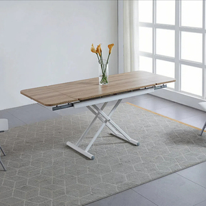 Adjustable Height <strong>Extendable</strong> Dining <strong>Table</strong> Burlywood Coffee <strong>Table</strong> Wood Top Simple Living Room Furniture Home <strong>Bar</strong> Bedroom Workshop