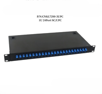 Boîtier de terminaison optique 19 pouces 24 ports SC monomode multimode pour rack, panneau de brassage de fibres optiques SC/UPC/APC/OM1/OM2/OM3/OM4