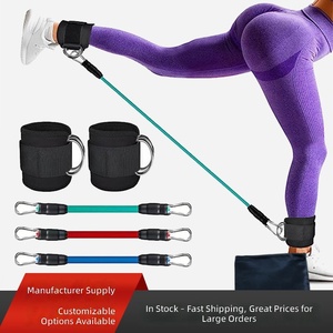 Set di Fasce Elastiche di Resistenza con Cinturino alla Caviglia per Allenamento Glutei e Gambe, con Borsa per il Trasporto - Product Image 4