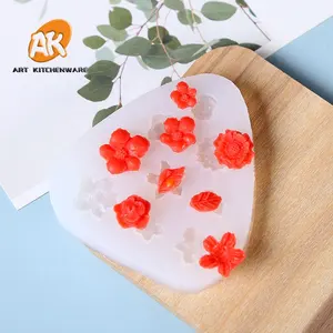AK-Mini molde de silicona para decoración de pasteles, para Fondant, hecho a mano, para repostería, pasta de goma
