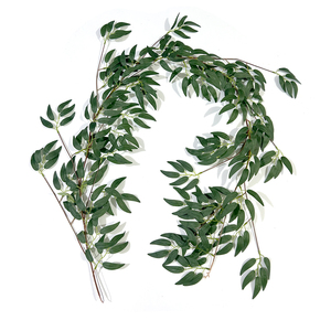 Cây giả lá liễu 5.6ft, dây leo nhân tạo, lá ruscus xanh kiểu Ý, vòng hoa trang trí bàn ăn, trang trí tiệc cưới, tiệc tắm - Product Image 1