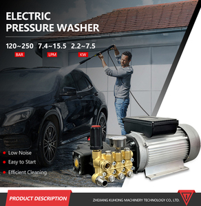 Kuhong Mesin Cuci Mobil Listrik Tekanan Tinggi 1595psi 1740psi 2465psi 2900psi 3915psi 4350psi 5000psi 7250psi - Product Image 6