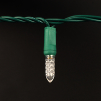 IP65 Wasserdichte 120V Warmweiße M5 LED Weihnachtsbeleuchtung mit 50 LEDs 25,5FT Außen-Weihnachtsbaumdekoration