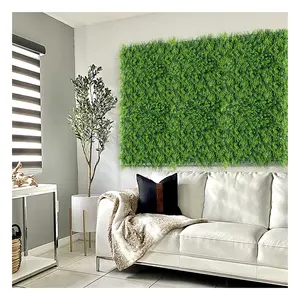P48 Hanging Plant background siepe di bosso di plastica parete di erba artificiale pannello di fogliame verde per la decorazione esterna