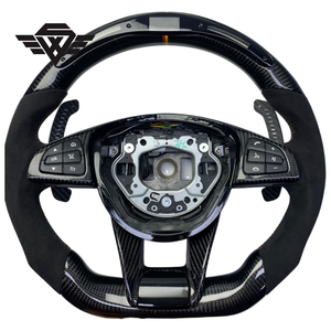 Volant de direction en carbone forgé à 3 branches personnalisé de luxe pour <span class=keywords><strong>Mercedes</strong></span> Benz W205 W223 809Y Classe B C E <span class=keywords><strong>Prix</strong></span> d'usine - Product Image 1