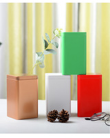 Boîtes de thé carrées vides de haute qualité, boîte de boîte de cadeau en métal pour emballage de thé et de café