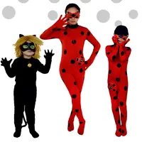 Costume cosplay d'halloween pour enfants et adultes, combinaison rouge, avec bandeau et sac, 2022