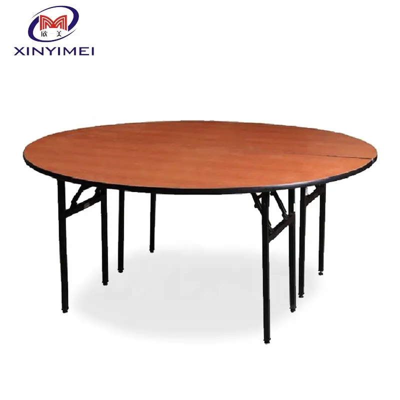 Folding Round Wooden Banquet Table