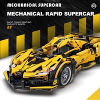 SAMLOK 422 pièces 1:18 Voiture de course super rapide Mesarei, blocs de construction DIY, jouet électronique en ABS, 5-7 ans, unisexe