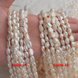 2a3a4a Nugget Loose chuỗi ngọc trai 3-12mm Baroque nước ngọt phẳng hạt ngọc trai sợi bán buôn bất thường ngọc trai tự nhiên flatback - Product Image 1