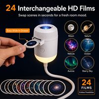 Projecteur LED Holographique 5D Dynamique Intelligent HD Multicolore, Projection Océanique, Alimentation USB, Contrôle Tactile, Réglable à 360 Degrés