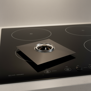 Protecteur de brûleur de cuisinière réutilisable antiadhésif en silicone, pièces de cuisinière, noir argenté, modèle CJ-CJCF2425514 - Product Image 2